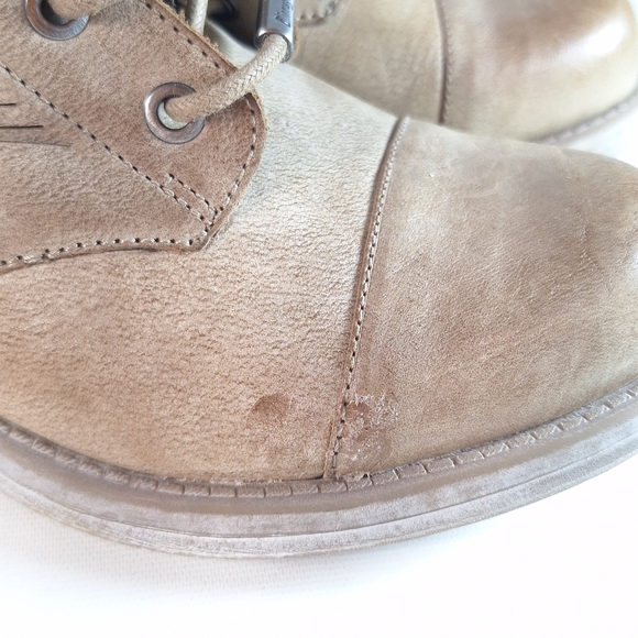 Circus By Sam Edelman Gatso Emo Faux Leather Taupe Women's Combat Boots, 9.5 - Picture 8 of 14